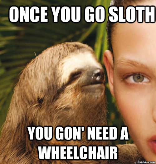 Once you Go Sloth You gon' need a WheelChair  rape sloth