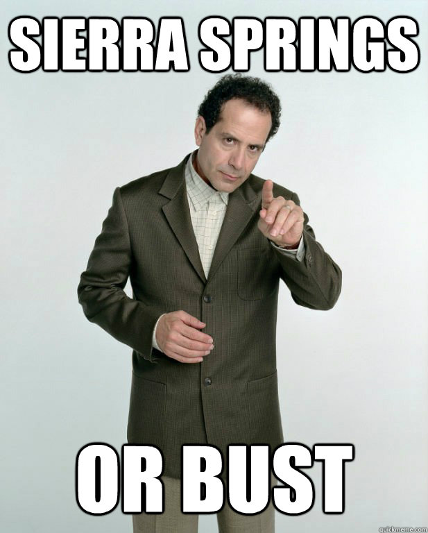 sierra springs or bust - sierra springs or bust  adrian monk