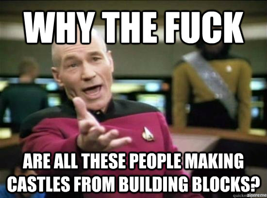 Why the fuck Are all these people making castles from building blocks? - Why the fuck Are all these people making castles from building blocks?  Misc