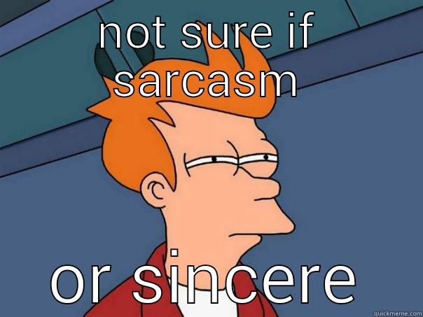 NOT SURE IF SARCASM OR SINCERE Futurama Fry