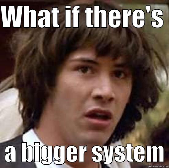 WHAT IF THERE'S    A BIGGER SYSTEM conspiracy keanu