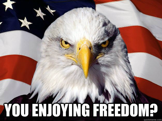  You enjoying freedom? -  You enjoying freedom?  Freedom Eagle