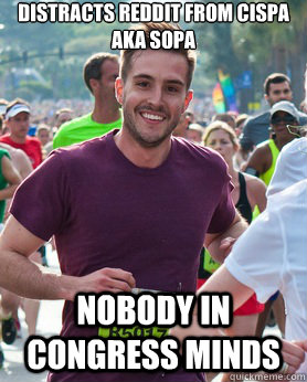 Distracts Reddit from CISPA aka SOPA Nobody in Congress minds  Ridiculously photogenic guy