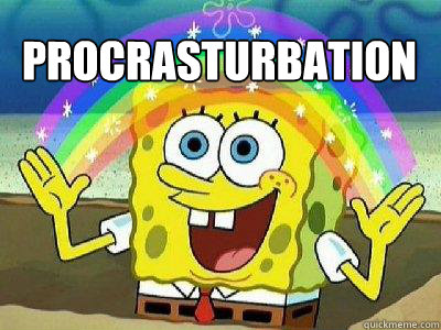 procrasturbation  - procrasturbation   rainbow spongebob