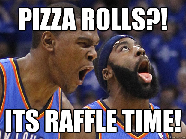 PIZZA ROLLS?! ITS RAFFLE TIME!  