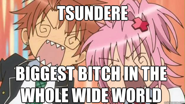Tsundere biggest bitch in the whole wide world  