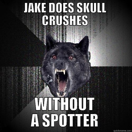 JAKE DOES SKULL CRUSHES WITHOUT A SPOTTER Insanity Wolf