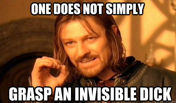 One does not simply Grasp an invisible dick  Boromirmod