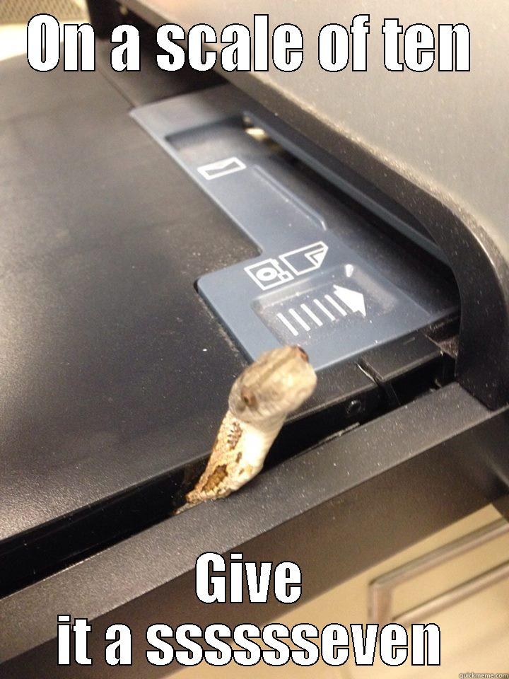 ON A SCALE OF TEN GIVE IT A SSSSSSEVEN Misc