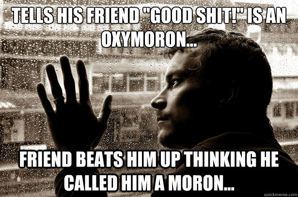Tells his friend 
