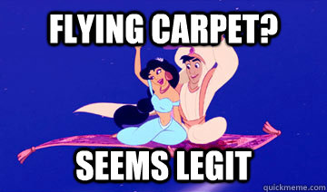 flying carpet? seems legit - flying carpet? seems legit  Disney Logic