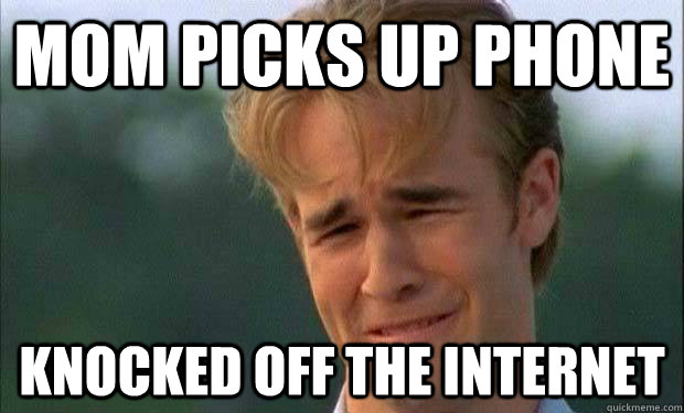 mom picks up phone knocked off the internet  james vanderbeek crying