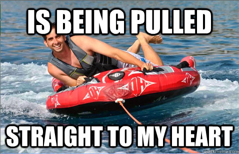 is being pulled straight to my heart  Ridiculously photogenic tubing guy