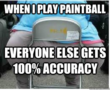 When i play paintball Everyone else gets 100% accuracy  