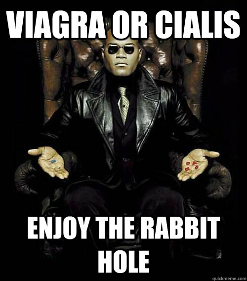 viagra or cialis enjoy the rabbit hole  Morpheus