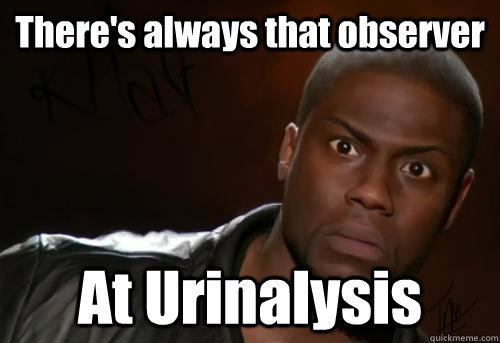 There's always that observer At Urinalysis  