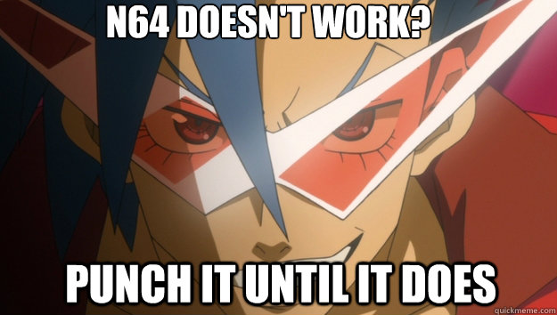 N64 Doesn't Work? Punch it until it does - N64 Doesn't Work? Punch it until it does  Kamina Robot Punch