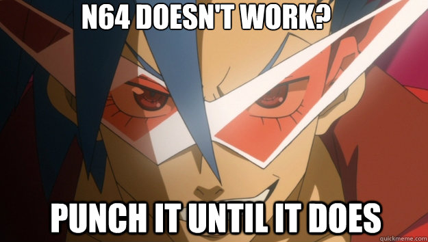 N64 Doesn't Work? Punch it until it does  