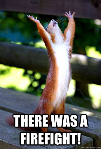  There was a firefight! -  There was a firefight!  Boondock Saints Squirrel