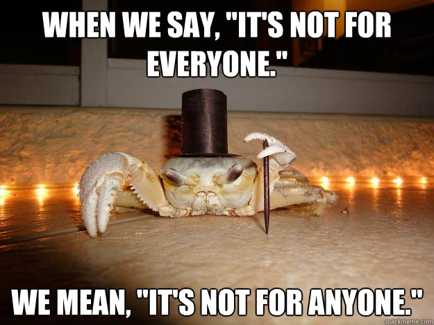 When we say, 