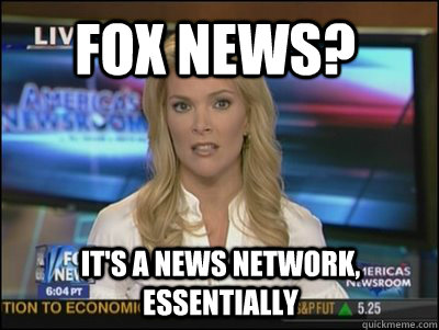 Fox News? It's a news network, essentially  Megyn Kelly
