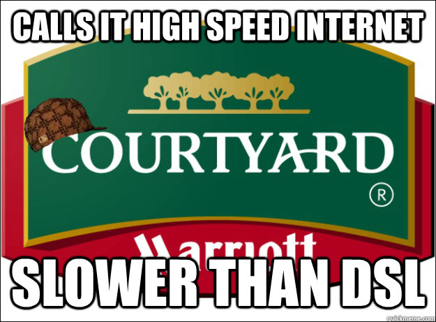 Calls it high speed internet slower than dsl - Calls it high speed internet slower than dsl  Scumbag hotels