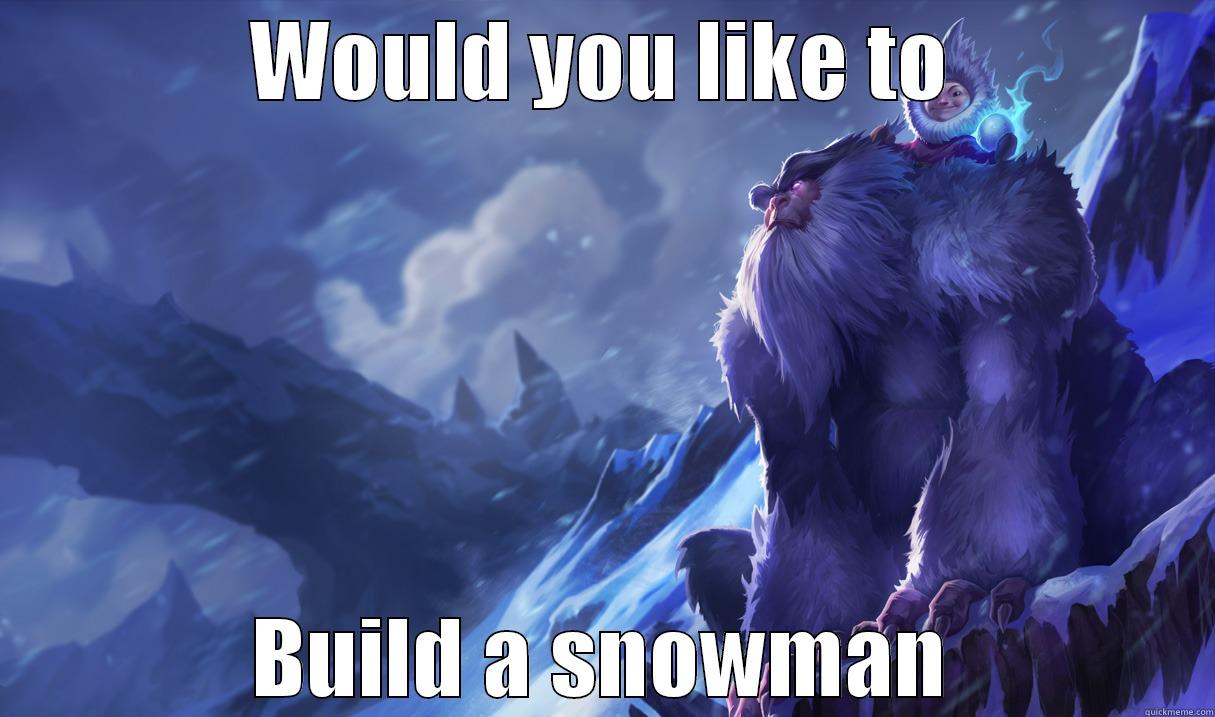 WOULD YOU LIKE TO BUILD A SNOWMAN Misc