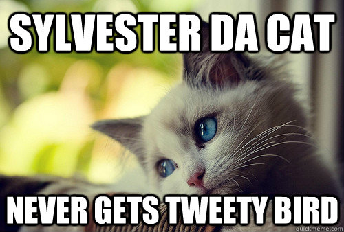 Sylvester da cat never gets tweety bird - Sylvester da cat never gets tweety bird  First World Cat Problems
