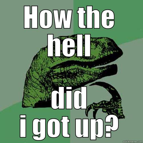 HOW THE HELL DID I GOT UP? Philosoraptor