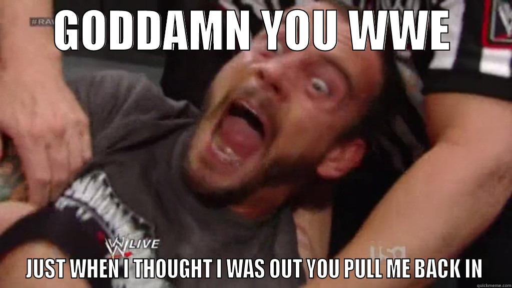 Punk Angry - GODDAMN YOU WWE JUST WHEN I THOUGHT I WAS OUT YOU PULL ME BACK IN Misc