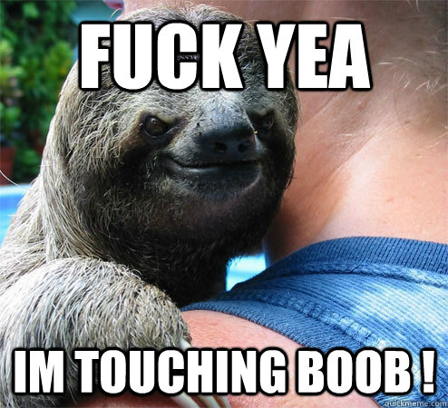 Fuck Yea Im touching boob !  Suspiciously Evil Sloth