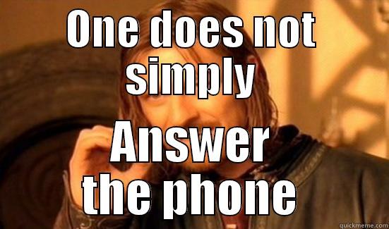 ONE DOES NOT SIMPLY ANSWER THE PHONE Boromir