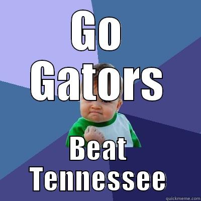 GO GATORS BEAT TENNESSEE Success Kid
