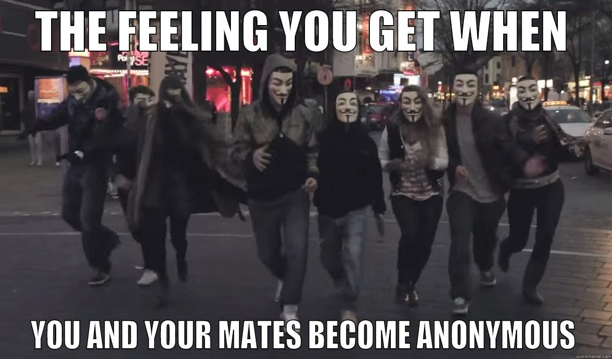 THE FEELING YOU GET WHEN YOU AND YOUR MATES BECOME ANONYMOUS Misc