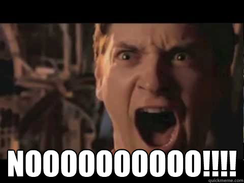  NOOOOOOOOOO!!!!!!!!!! -  NOOOOOOOOOO!!!!!!!!!!  Peter Parker Disapproves
