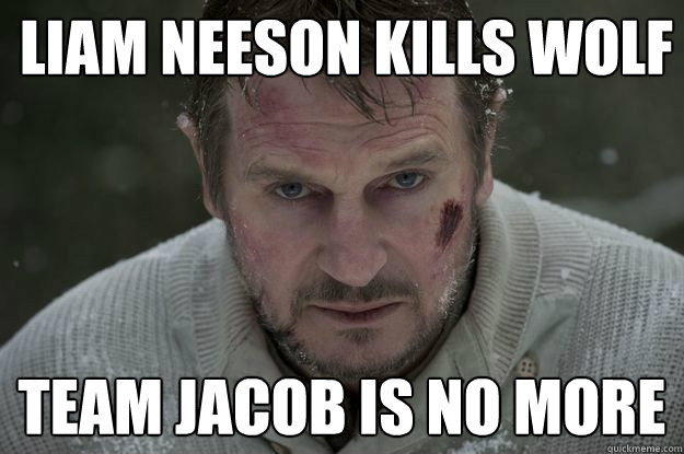 Liam Neeson Kills Wolf Team Jacob is No More  Liam Neeson Wolf Puncher