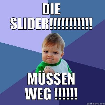 DIE SLIDER!!!!!!!!!!! MÜSSEN WEG !!!!!! Success Kid
