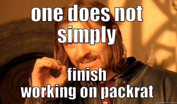 ONE DOES NOT SIMPLY FINISH WORKING ON PACKRAT One Does Not Simply