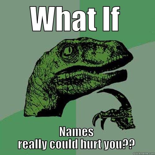 WHAT IF NAMES REALLY COULD HURT YOU?? Philosoraptor
