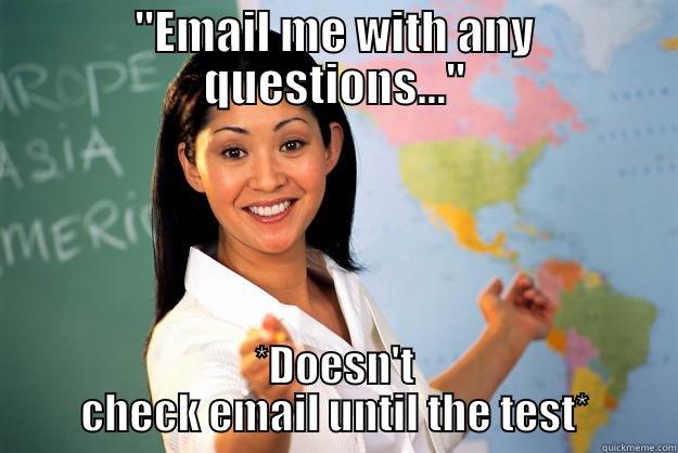 Teacher who doesn't answer emails - 