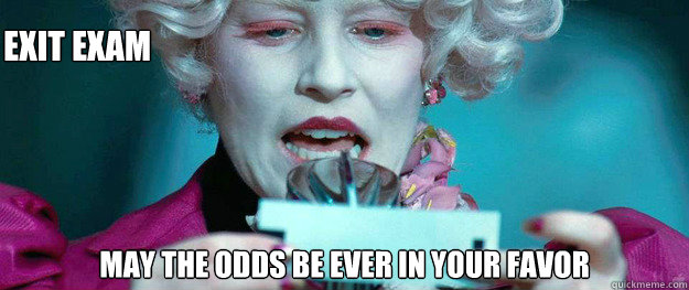 Exit Exam May the odds be ever in your favor - Exit Exam May the odds be ever in your favor  Hunger Games Lady