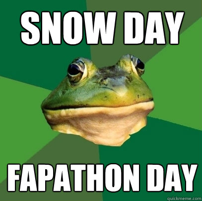 snow day fapathon day  Foul Bachelor Frog