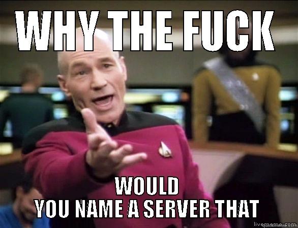 server names - WHY THE FUCK WOULD YOU NAME A SERVER THAT Annoyed Picard HD