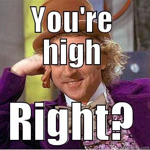 YOU'RE HIGH RIGHT? Condescending Wonka