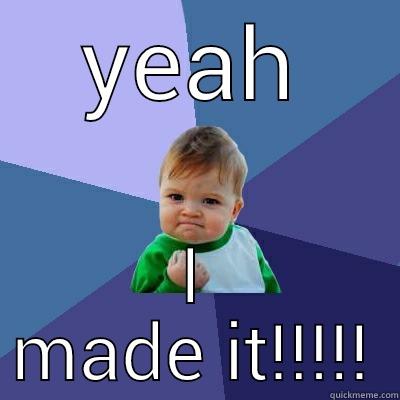 YEAH I MADE IT!!!!! Success Kid