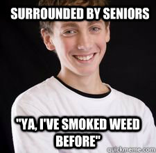 surrounded by seniors 