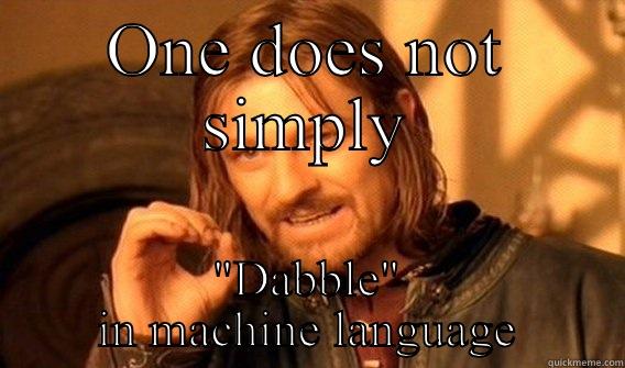 ONE DOES NOT SIMPLY 