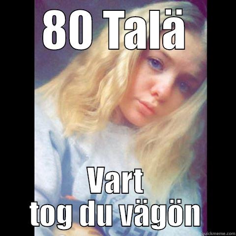 80 TALÄ VART TOG DU VÄGÖN Misc