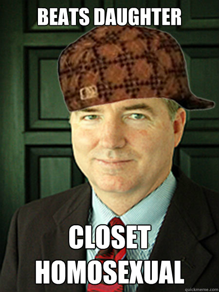 BEATS DAUGHTER CLOSET HOMOSEXUAL  Scumbag Judge William Adams