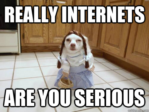 Really Internets are you serious - Really Internets are you serious  judgment dog